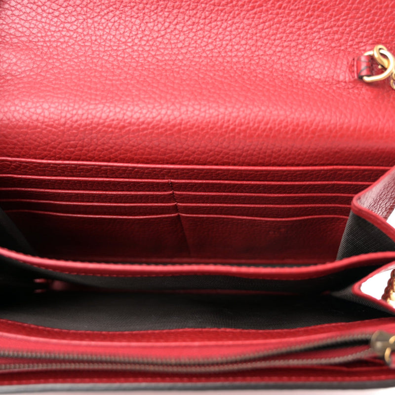 Calfskin Gg Marmont Chain Wallet