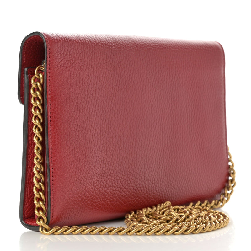Calfskin Gg Marmont Chain Wallet