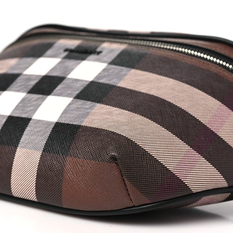 E-Canvas Check Cason Bum Bag Dark Birch