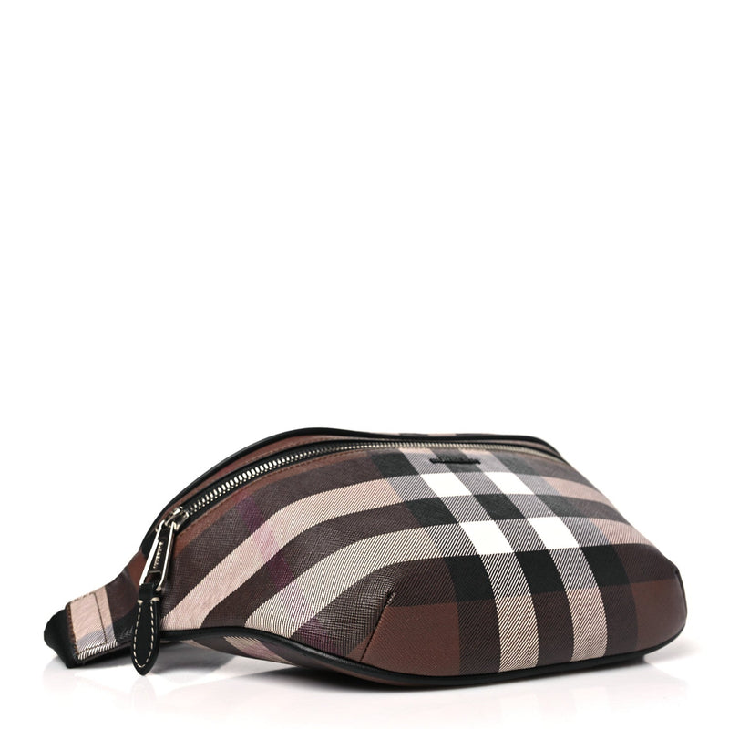 E-Canvas Check Cason Bum Bag Dark Birch