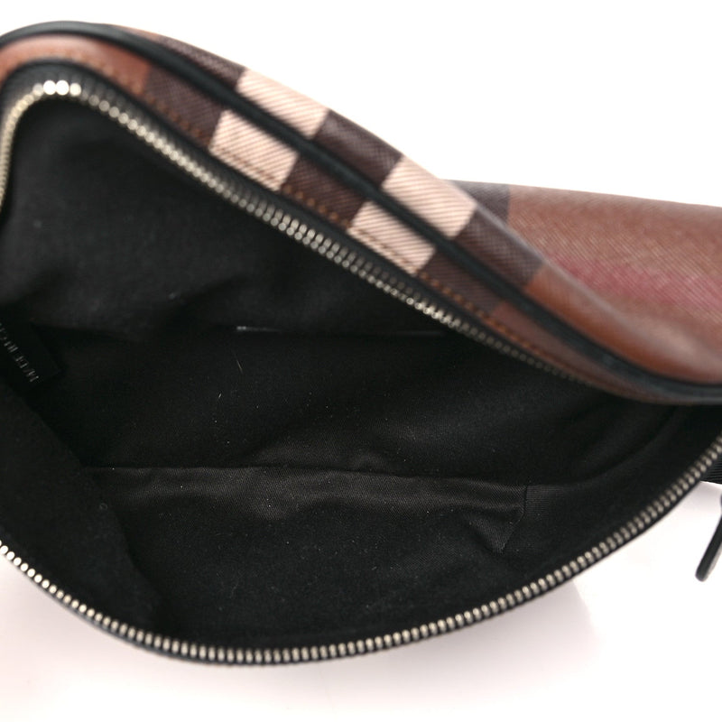 E-Canvas Check Cason Bum Bag Dark Birch