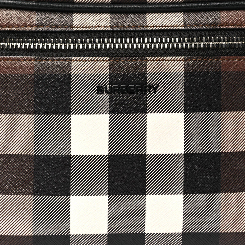 E-Canvas Check Cason Bum Bag Dark Birch
