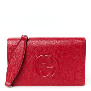 Pebbled Calfskin Soho Wallet On Chain