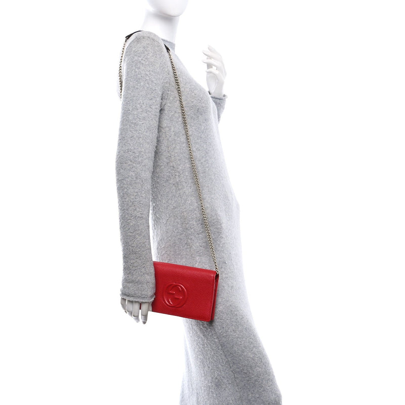 Pebbled Calfskin Soho Wallet On Chain