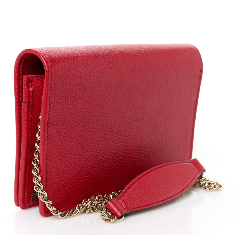 Pebbled Calfskin Soho Wallet On Chain