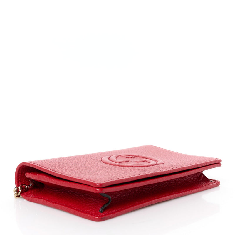 Pebbled Calfskin Soho Wallet On Chain