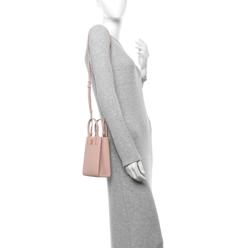 Grainy Calfskin Micro Frances Tote Dusky