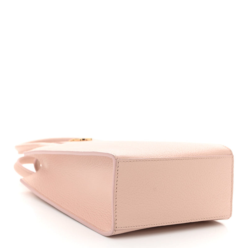 Grainy Calfskin Micro Frances Tote Dusky