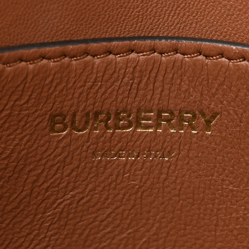 Canvas Calfskin Small Tb Bag Natural