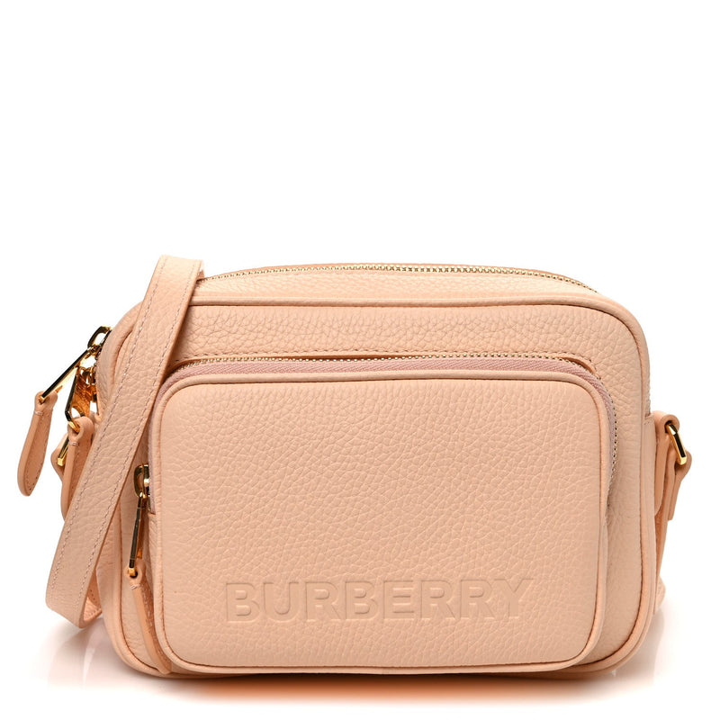 Grained Calfskin Small Camera Bag Peach