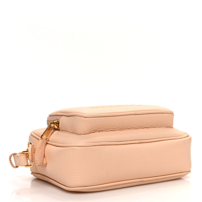 Grained Calfskin Small Camera Bag Peach