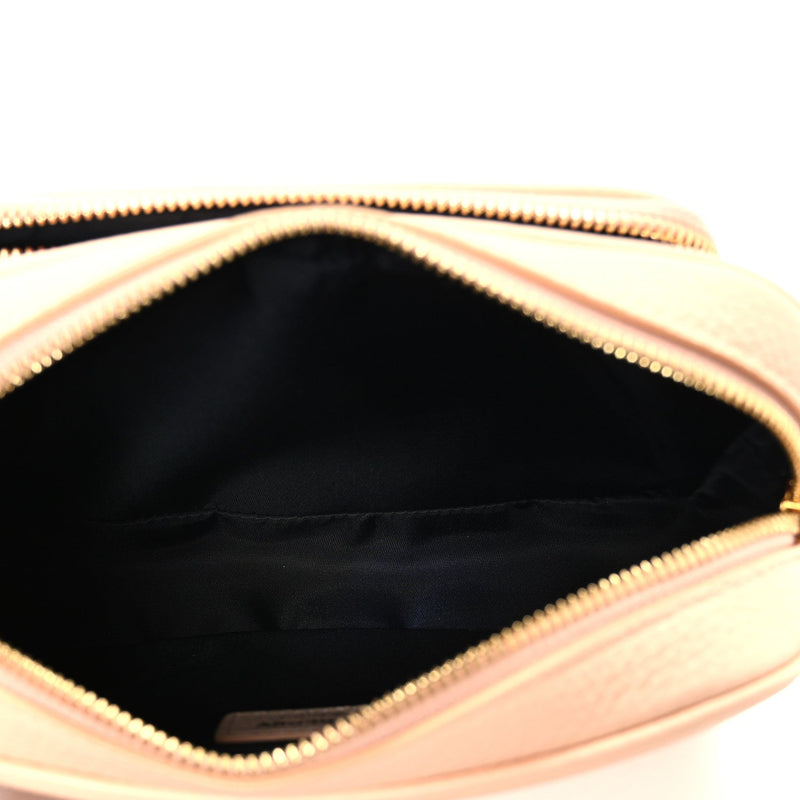 Grained Calfskin Small Camera Bag Peach
