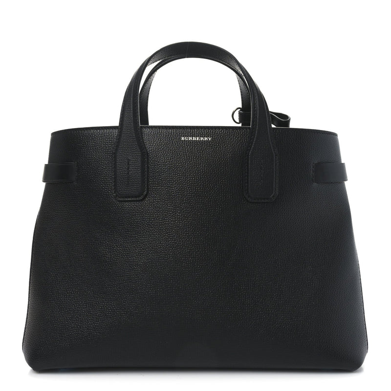 Derby Calfskin Medium Banner Tote Black