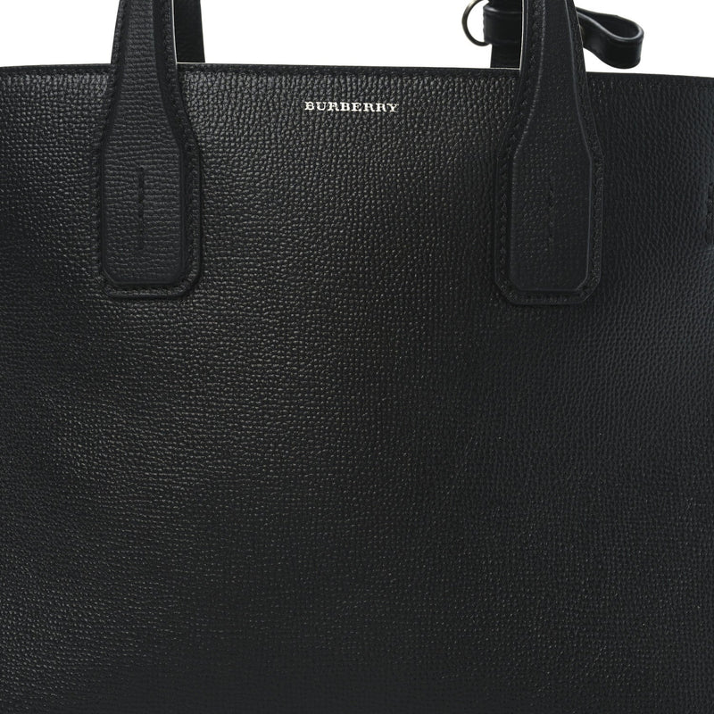 Derby Calfskin Medium Banner Tote Black