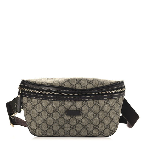 Gg Supreme Belt Bag Dark Brown