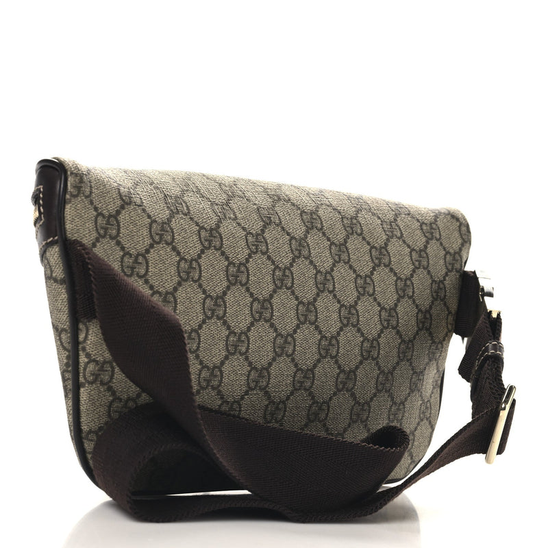 Gg Supreme Belt Bag Dark Brown