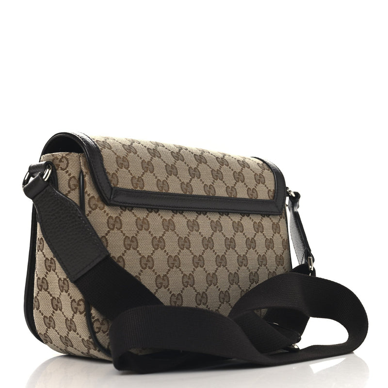 Large Flap Messenger Bag Beige Dark