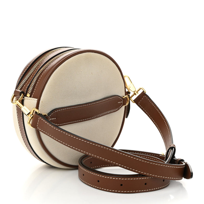 Canvas Calfskin Louise Bag Natural