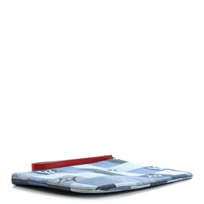 Denim Patchwork City Pouch Blue Rouge