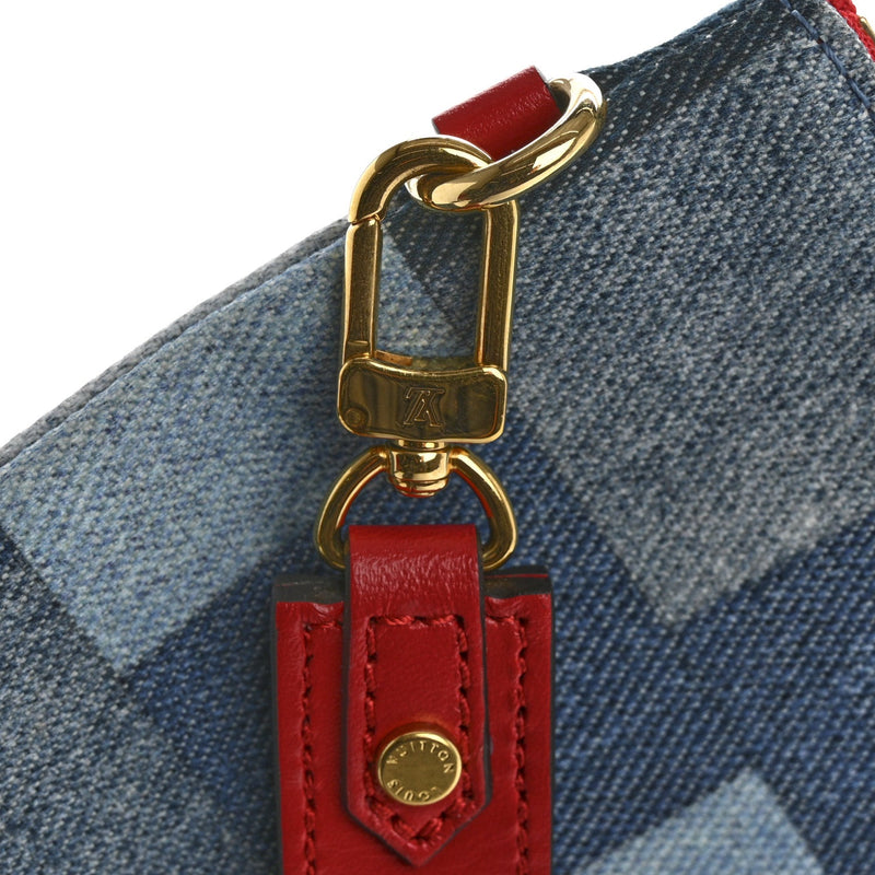 Denim Patchwork City Pouch Blue Rouge