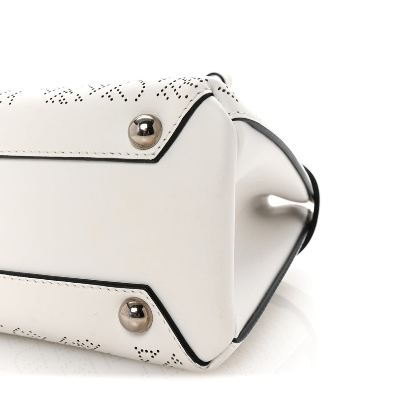 Calfskin Perforated Small Banner Tote