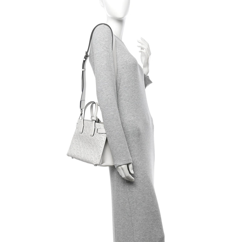 Calfskin Perforated Small Banner Tote