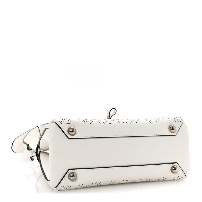 Calfskin Perforated Small Banner Tote