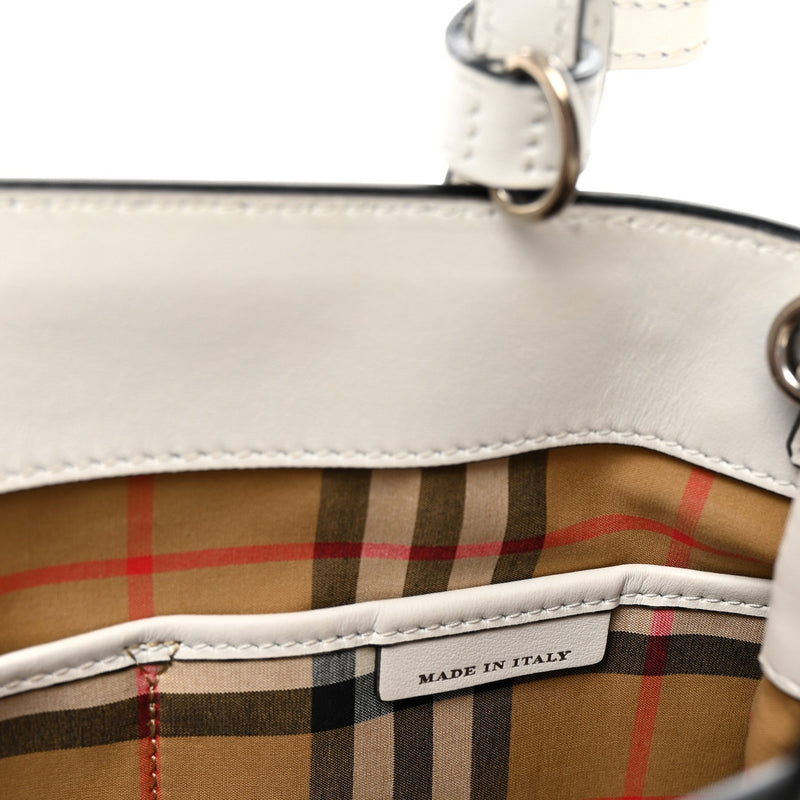 Calfskin Perforated Small Banner Tote