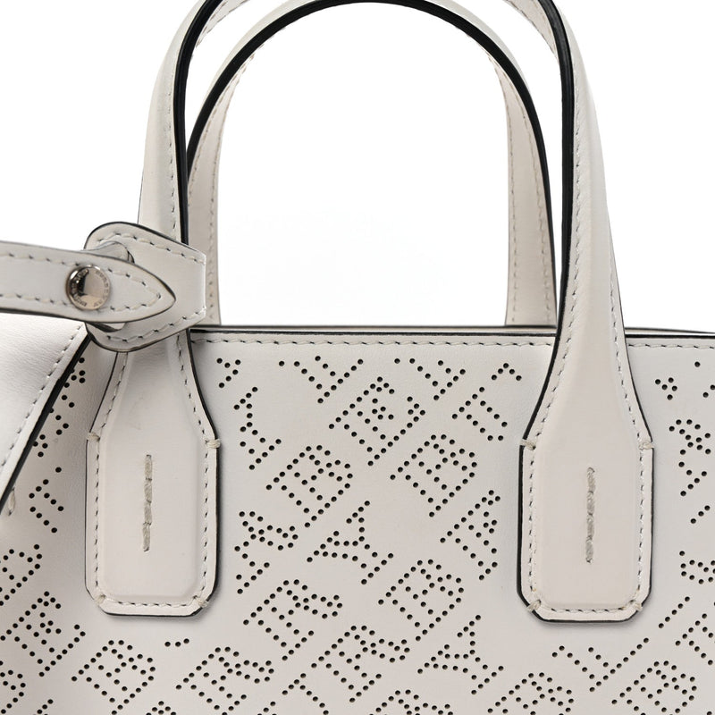Calfskin Perforated Small Banner Tote