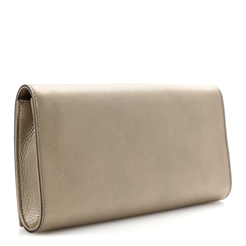 Metallic Pebbled Calfskin Medium Soho