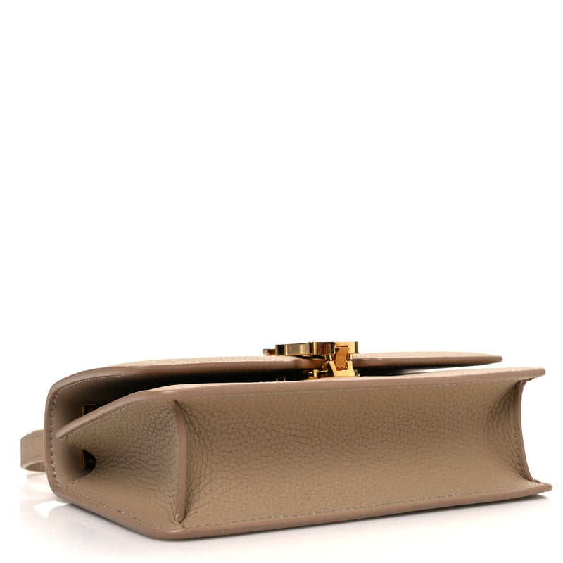 Grainy Calfskin Small Tb Bag Rose Beige