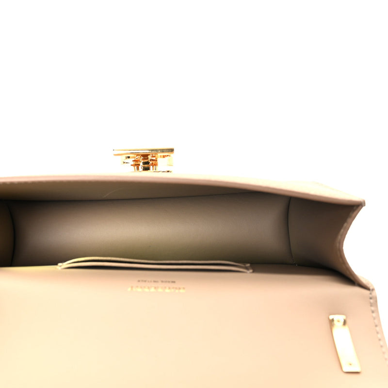 Grainy Calfskin Small Tb Bag Rose Beige