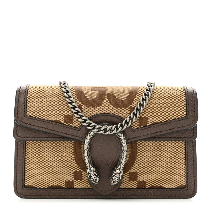 Jumbo Gg Textured Dollar Calfskin Super