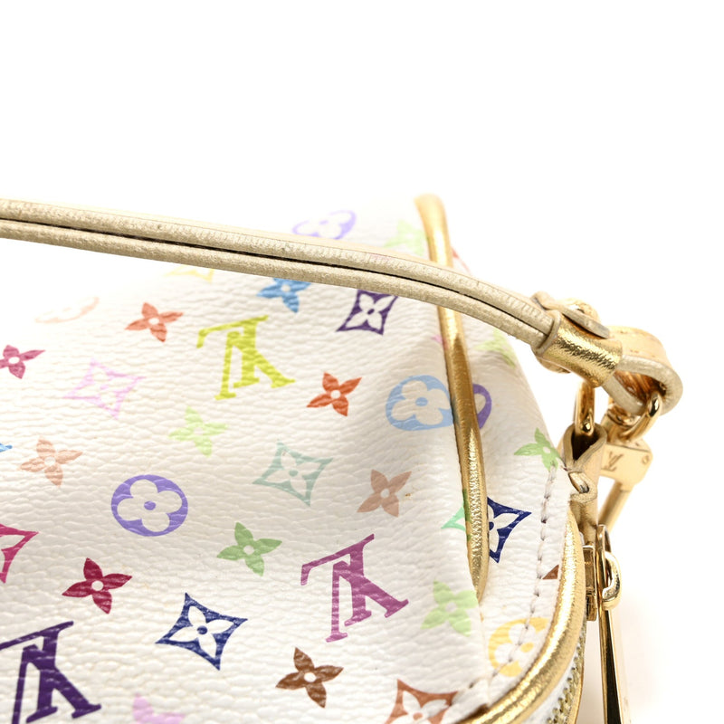 Multicolor Kate Clutch White