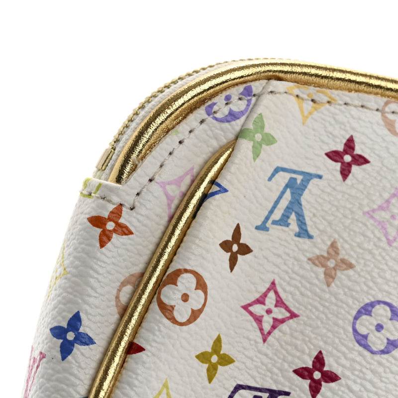 Multicolor Kate Clutch White