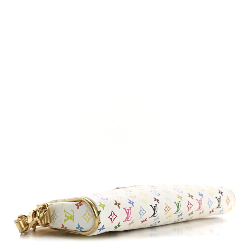 Multicolor Kate Clutch White