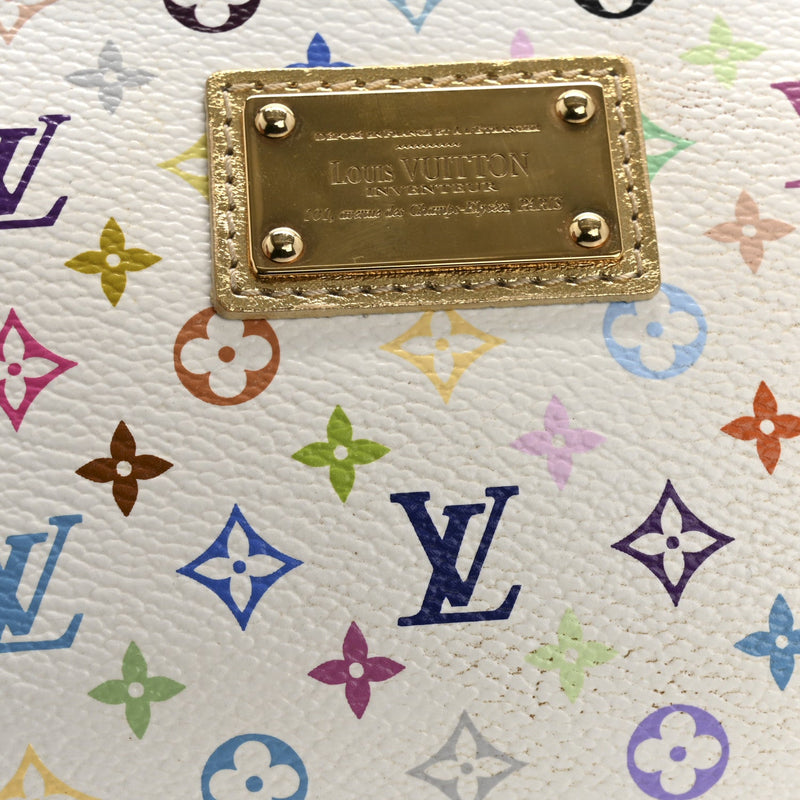 Multicolor Kate Clutch White