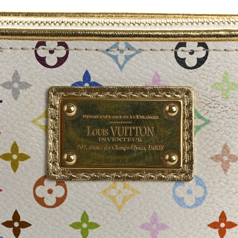 Multicolor Kate Clutch White