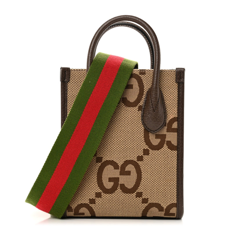 Jumbo Gg Textured Dollar Calfskin Web