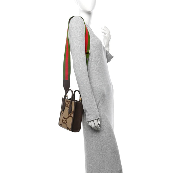 Jumbo Gg Textured Dollar Calfskin Web