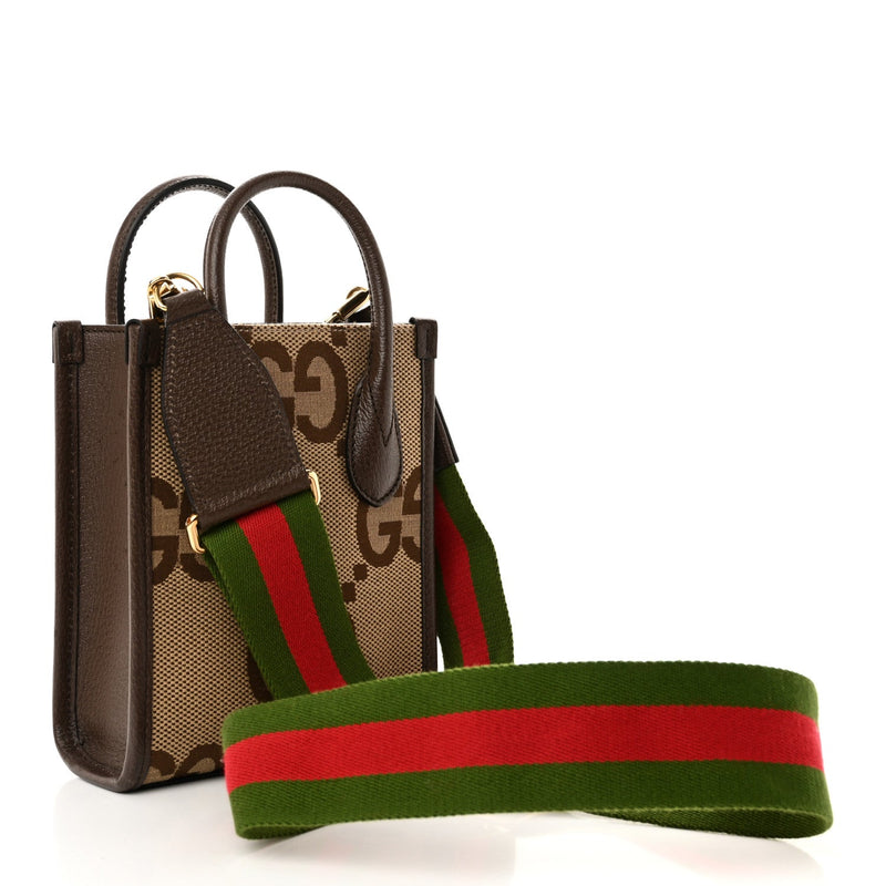 Jumbo Gg Textured Dollar Calfskin Web