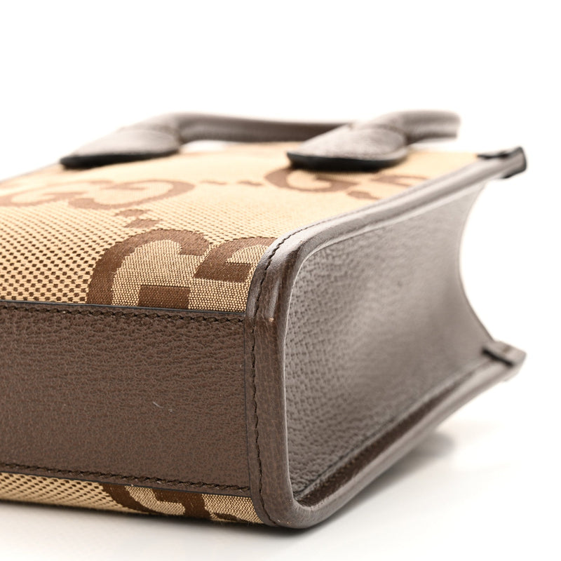 Jumbo Gg Textured Dollar Calfskin Web