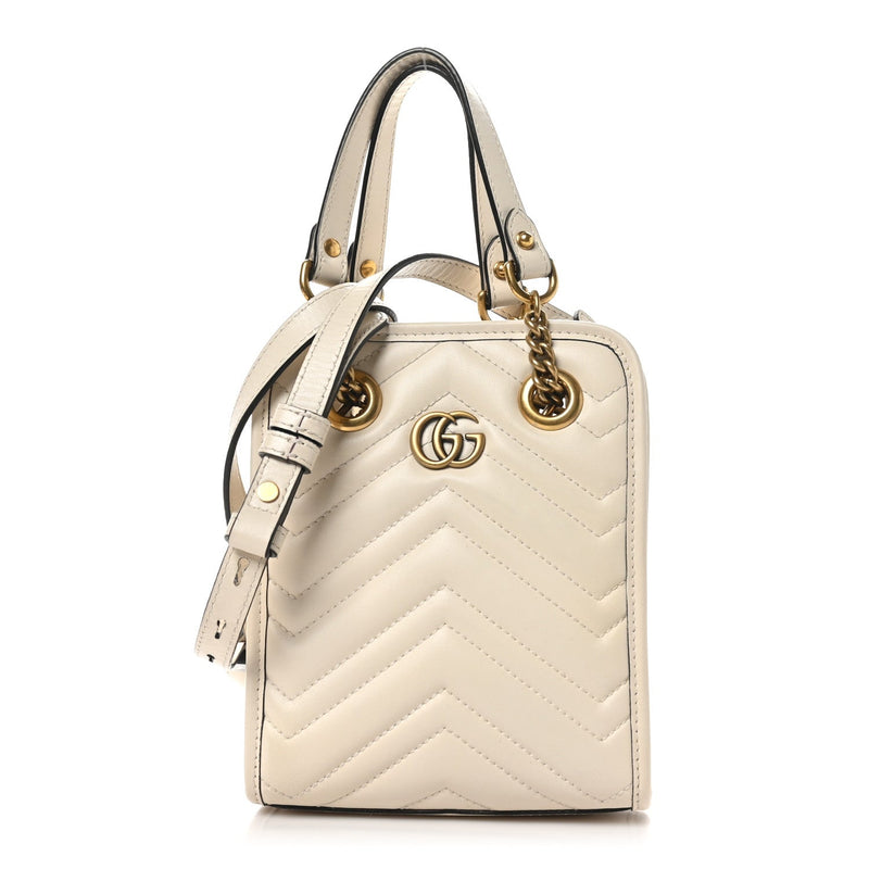 Calfskin Matelasse Chevron Mini Gg