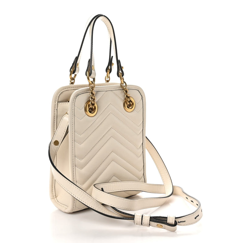 Calfskin Matelasse Chevron Mini Gg