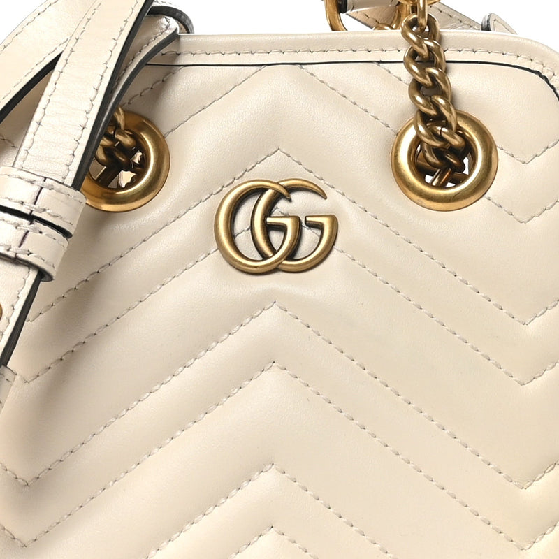 Calfskin Matelasse Chevron Mini Gg