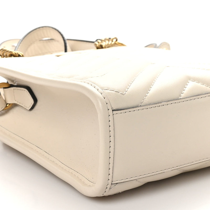 Calfskin Matelasse Chevron Mini Gg