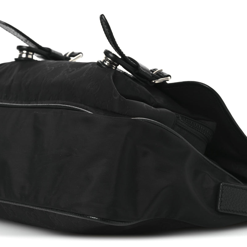 Nylon Double Buckle Flap Messenger Bag