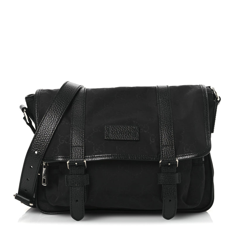 Nylon Double Buckle Flap Messenger Bag