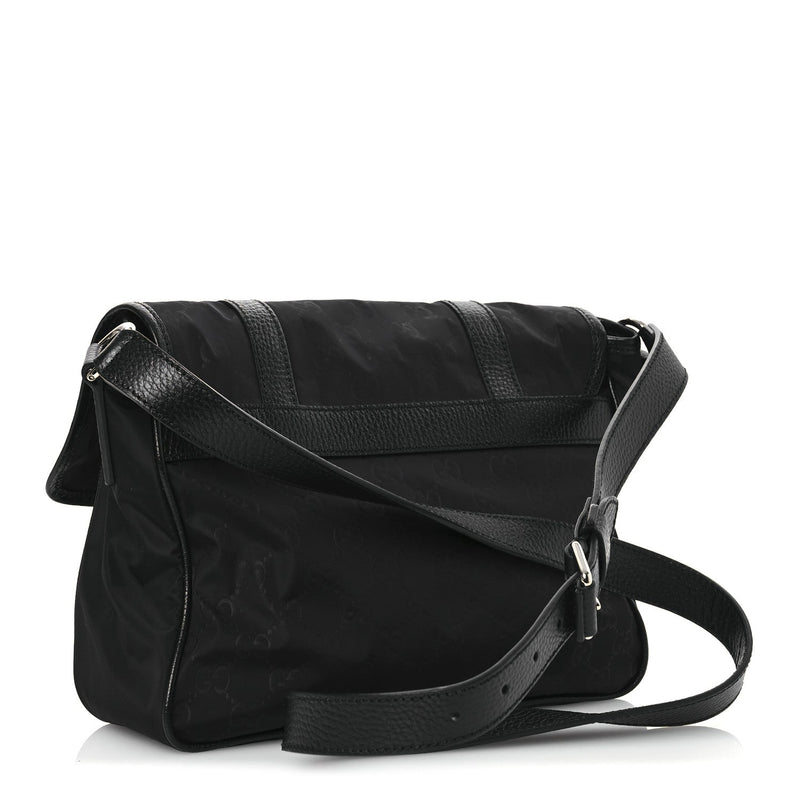 Nylon Double Buckle Flap Messenger Bag