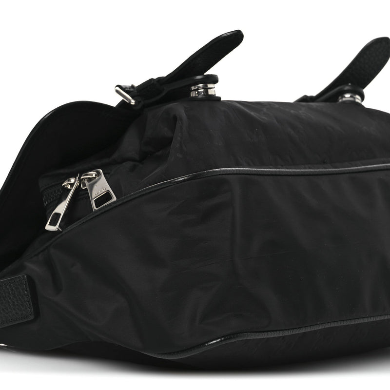 Nylon Double Buckle Flap Messenger Bag